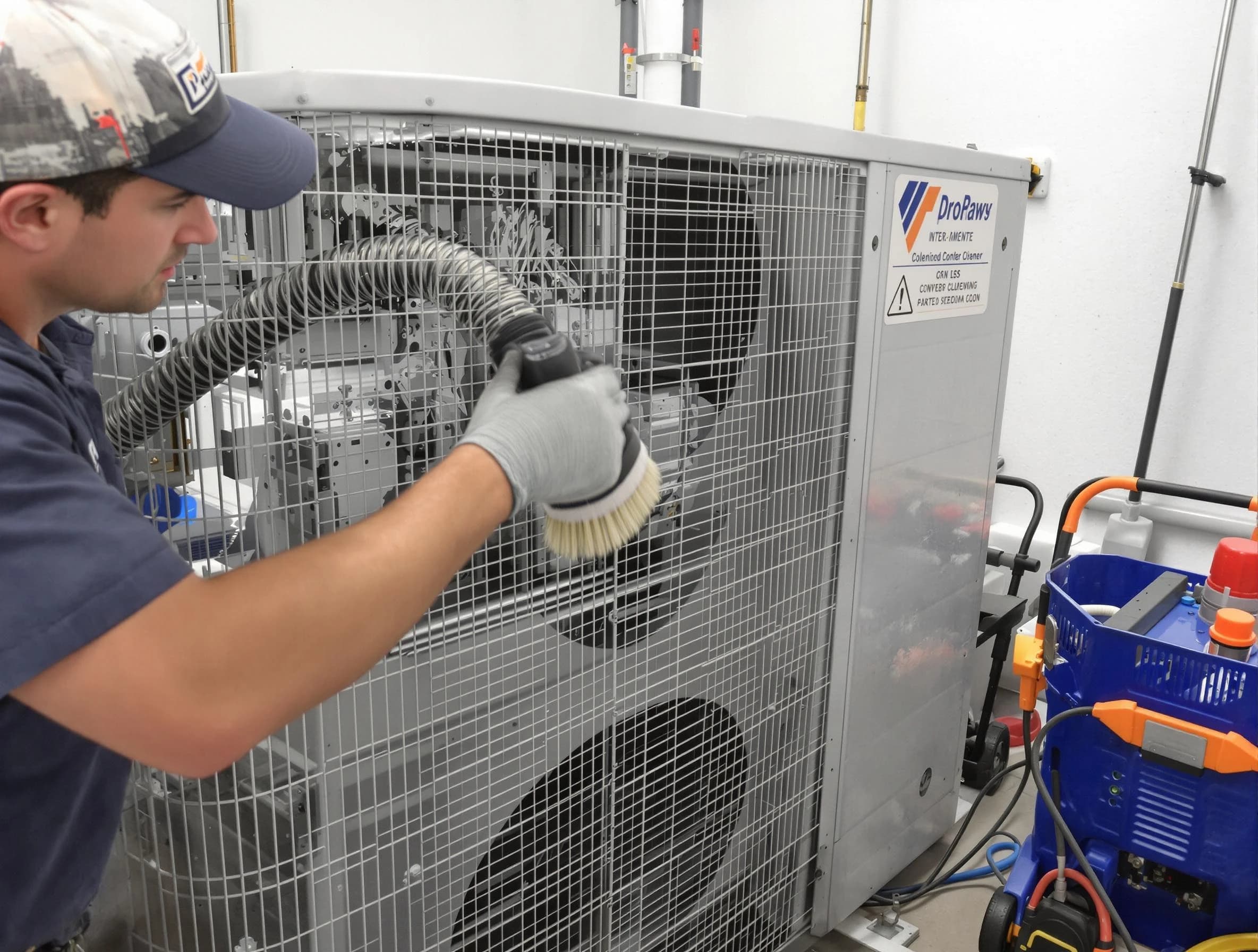 Norwood Air Duct Cleaning specialist performing precision AC coil cleaning for improved system performance in Norwood