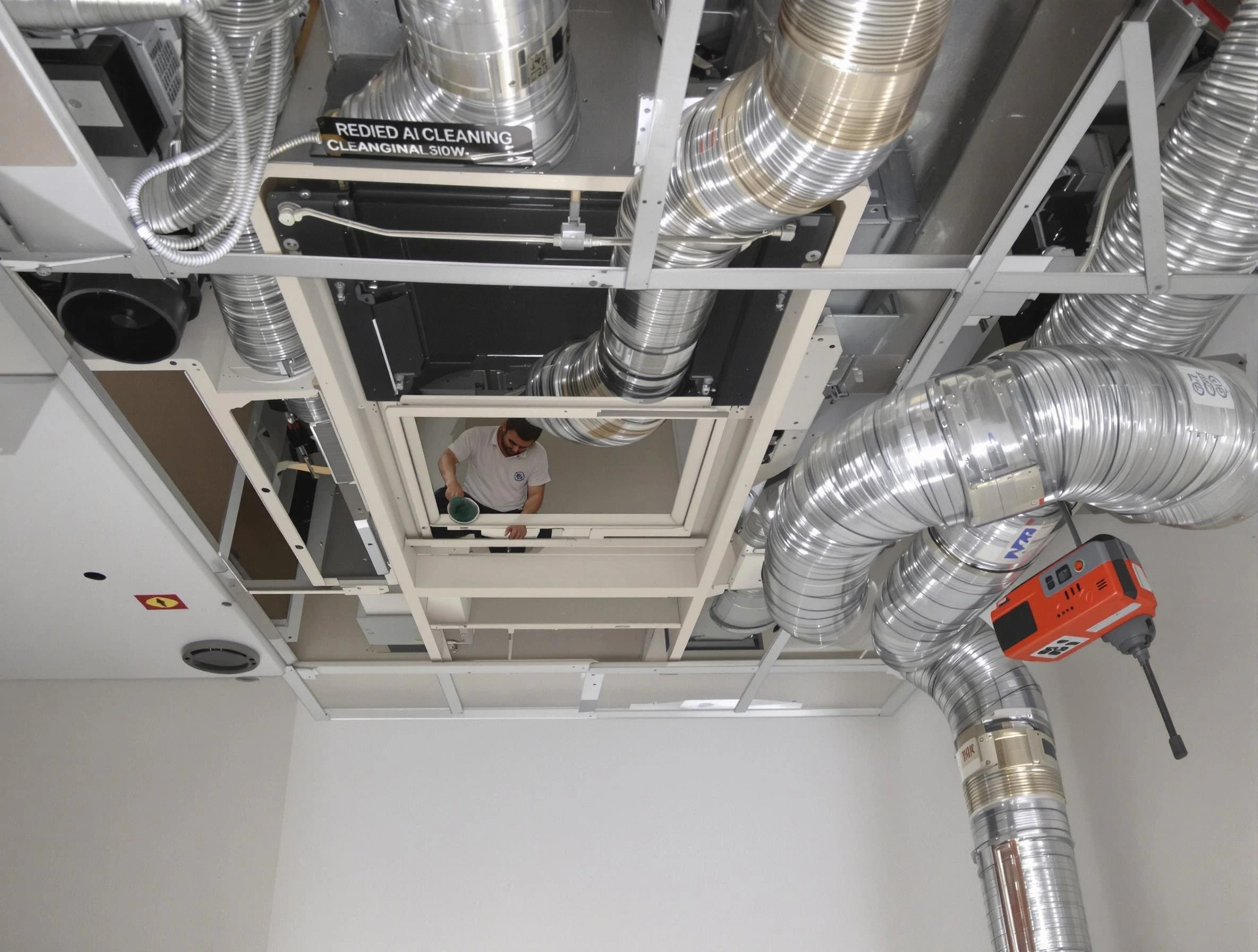 Norwood Air Duct Cleaning technician performing detailed central duct system cleaning in Norwood