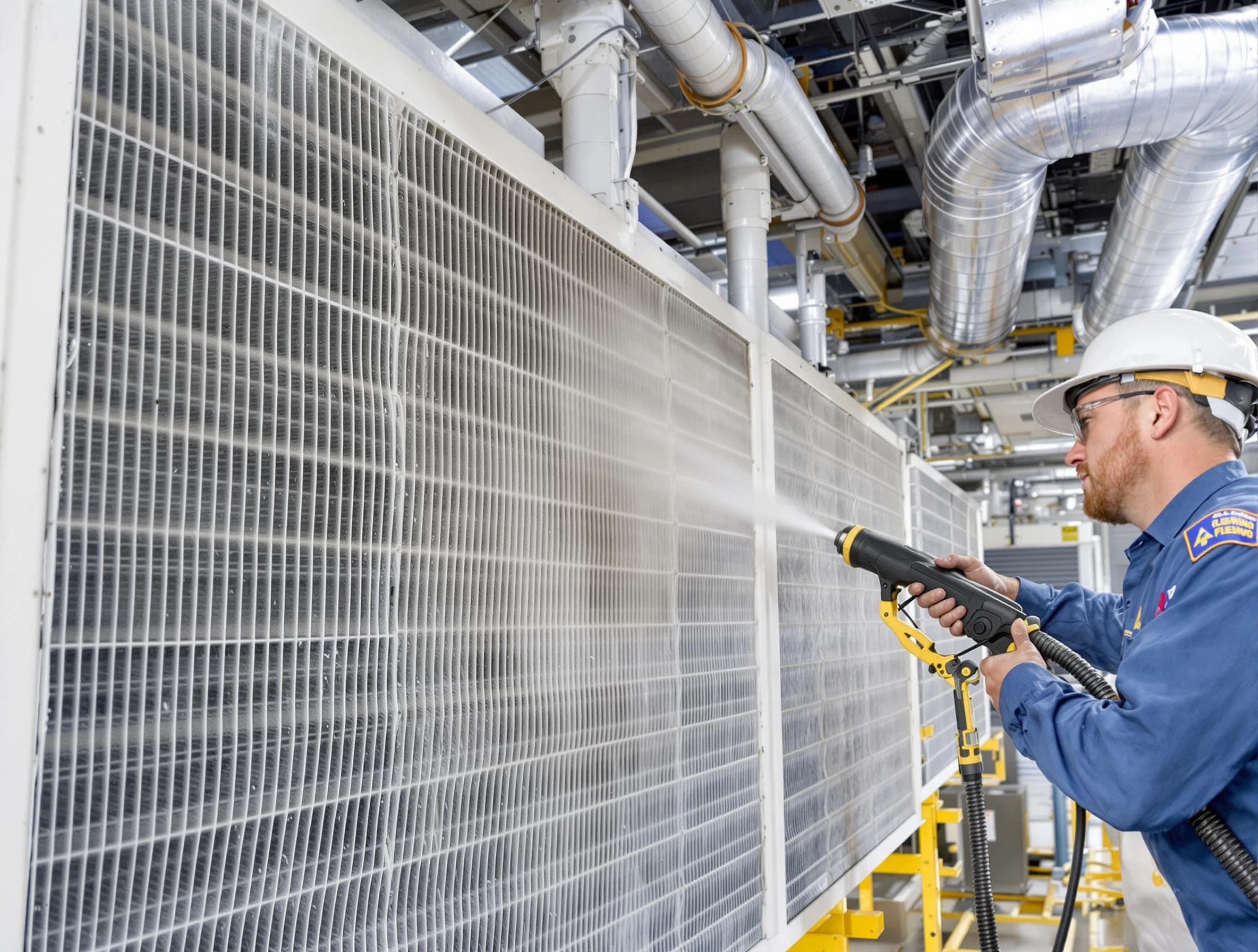 Professional commercial coil cleaning by Norwood Air Duct Cleaning in Norwood