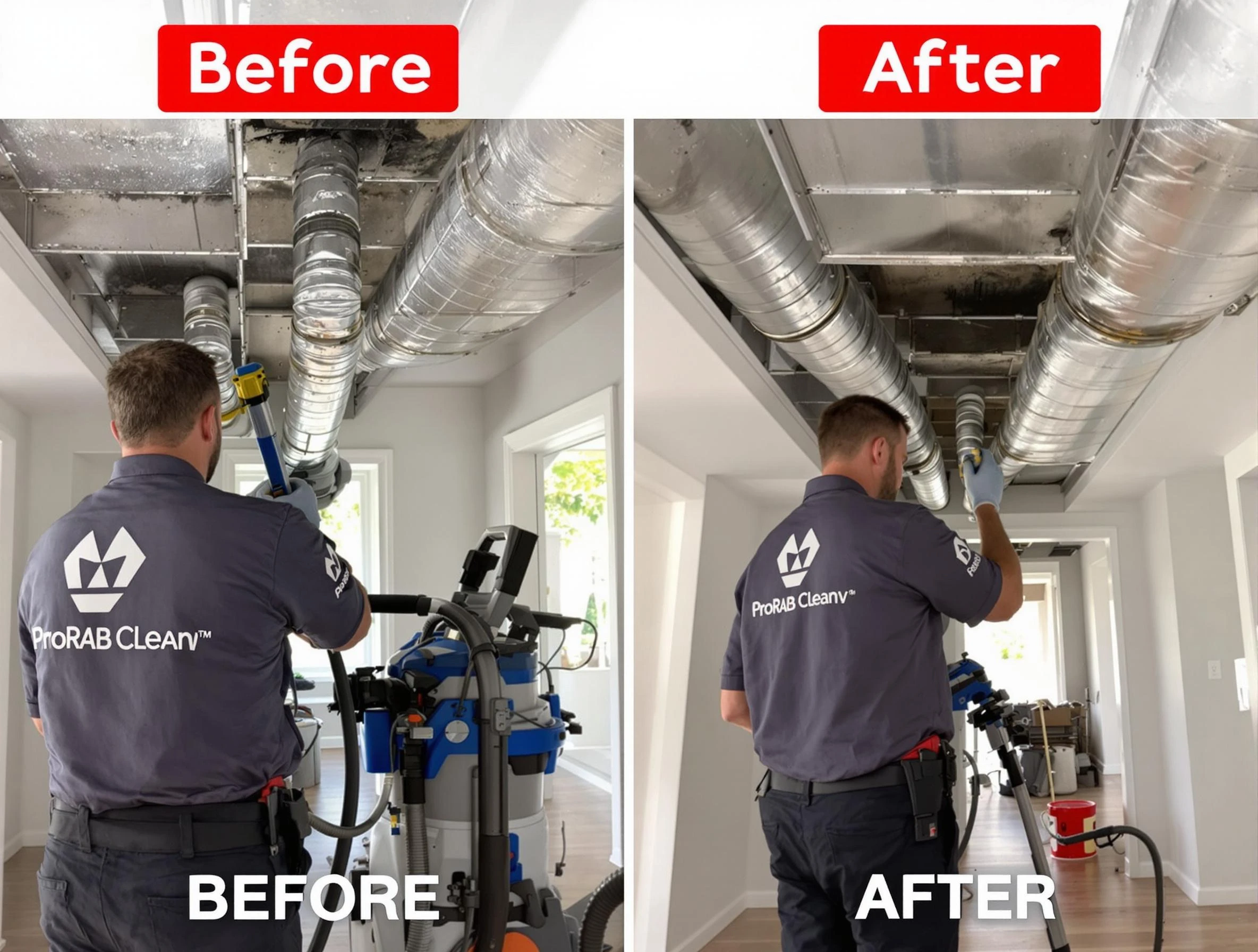 Norwood Air Duct Cleaning expert performing thorough residential duct cleaning in a Norwood home